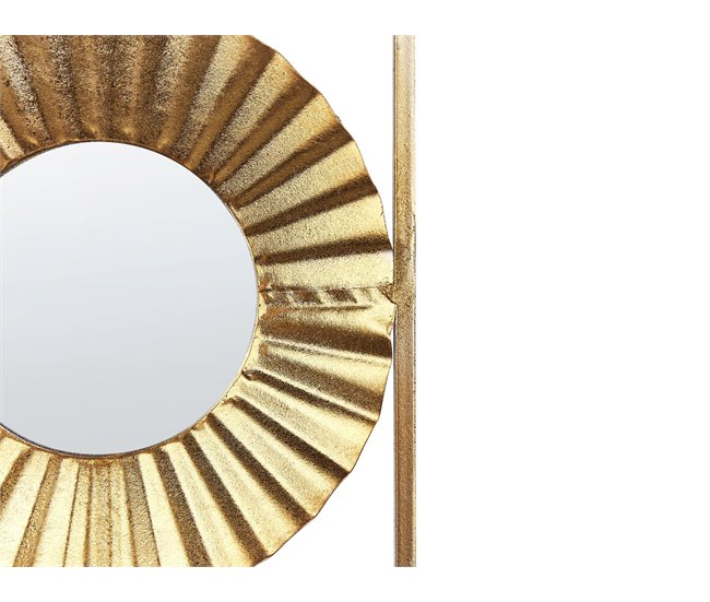 Beliani Espelho decorativo MAICOBA Dourado