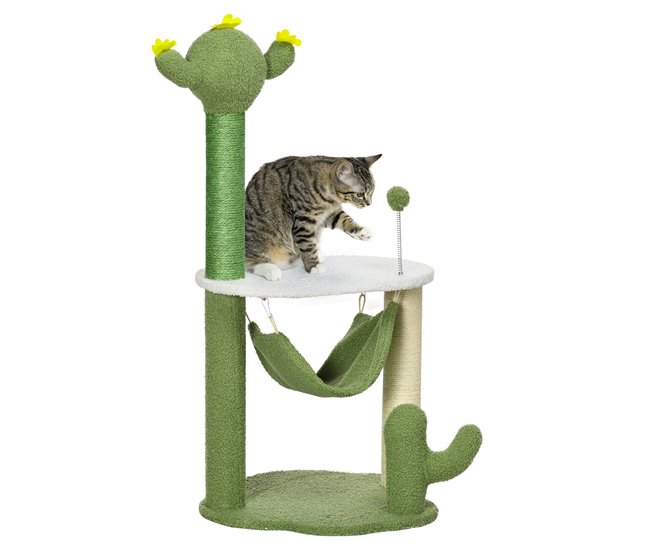 Arranhador para Gatos PawHut D30-587V00GN Verde