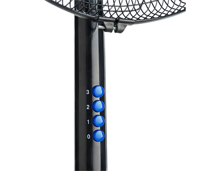 Ventilador de pedestal | Blaupunkt | Ventilador de 45W com 3 velocidades | Altura ajustável de 40cm | Base redonda reforçada Branco