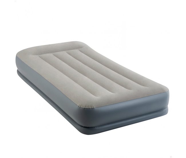 Colchão insuflável individual INTEX Dura-Beam Standard modelo Pillow Rest Mid-Rise Cinza