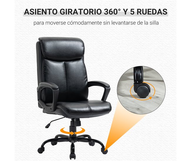 Cadeira Escritório Vinsetto 921-490V01BK Preto
