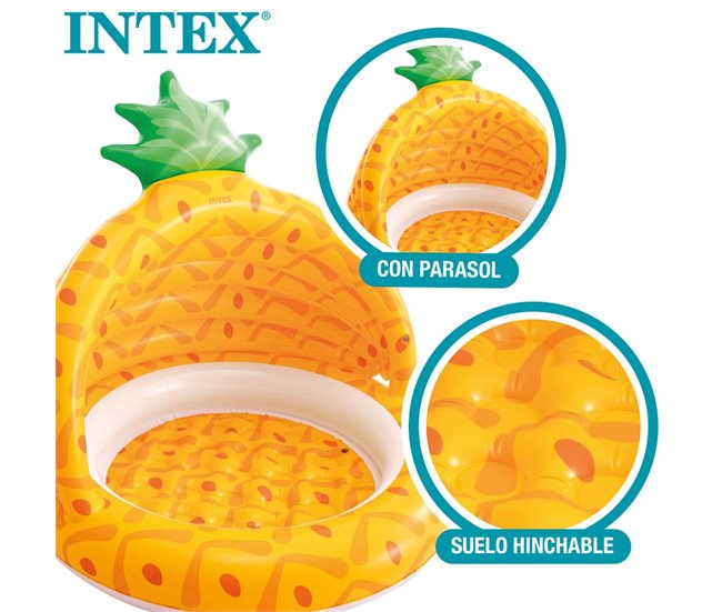 Piscina insuflável com sombrinha de ananás INTEX Laranja