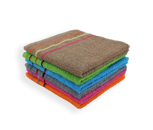  Acomoda Textil - 6 panos de cozinha 100% algodão 500gr/m² Vermelho