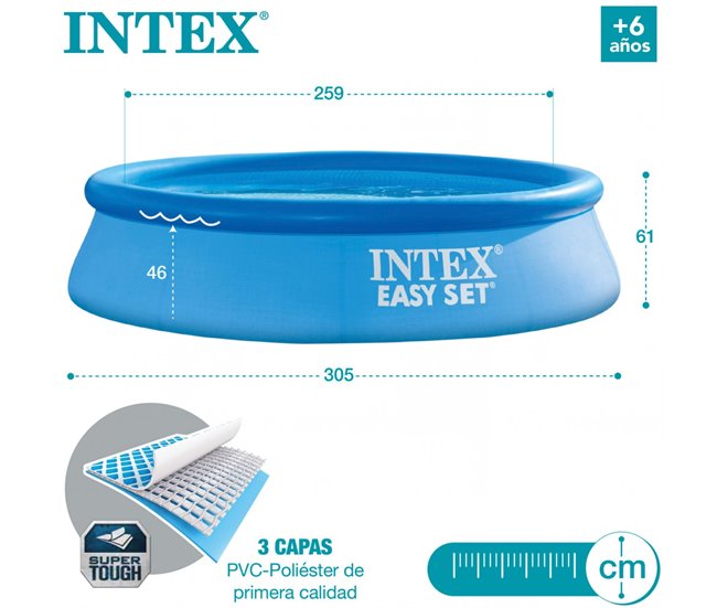Piscina insuflável INTEX Easy Set com sistema de filtragem Azul