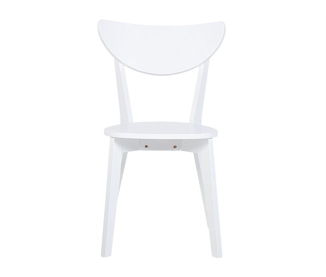 Beliani Cadeira de refeição ROXBY Branco