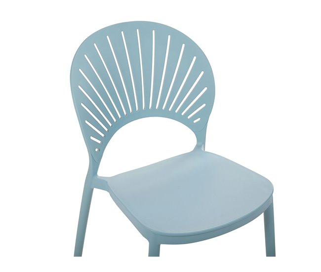 Beliani Cadeira de refeição OSTIA Azul Claro