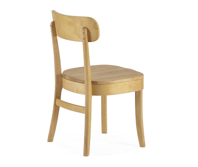 Pack de 2 cadeiras Nala cor preto, madeira maciça Carvalho