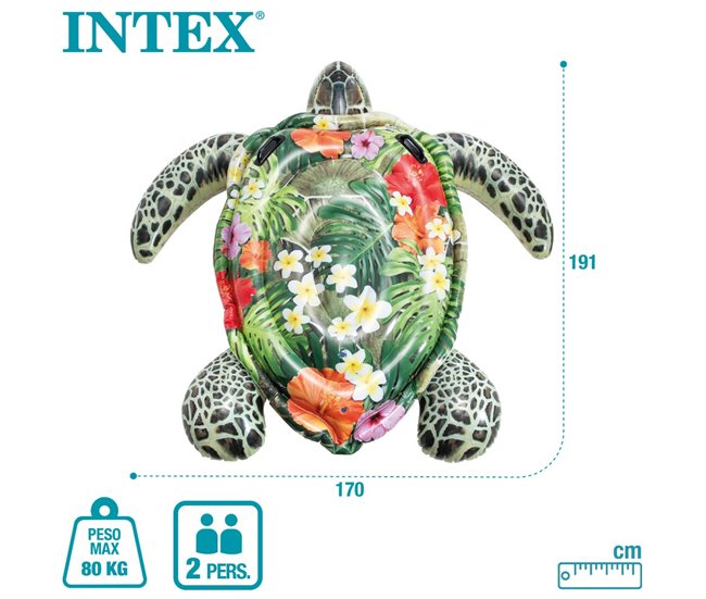Tartaruga insuflável INTEX efeito realista 2 asas Multicor