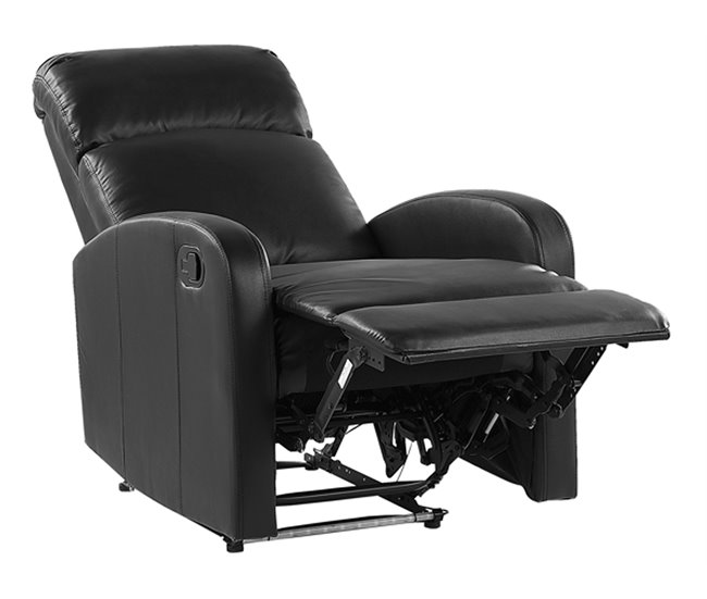 Beliani Cadeira reclinável VIRRAT Preto