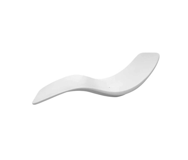 Sined ANTARES Luxo em fibra de vidro chaise longue Ideal para uso intensivo ao ar livre, Branco Branco