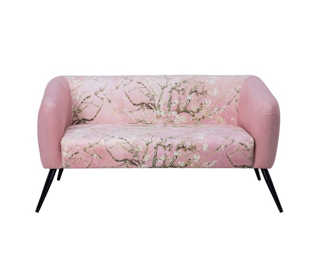 Sofá de jardim Sofá de veludo Lounge Rosa