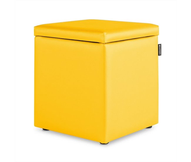 Almofadas Puff Cube Arcon Leatherette Interior HAPPERS Amarelo