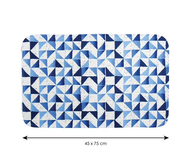 Microfiber banheiro tapete 75x45 Azul