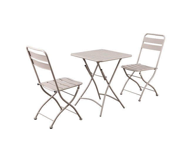 Conjunto de mesa e cadeiras dobráveis para exterior Mia Azul