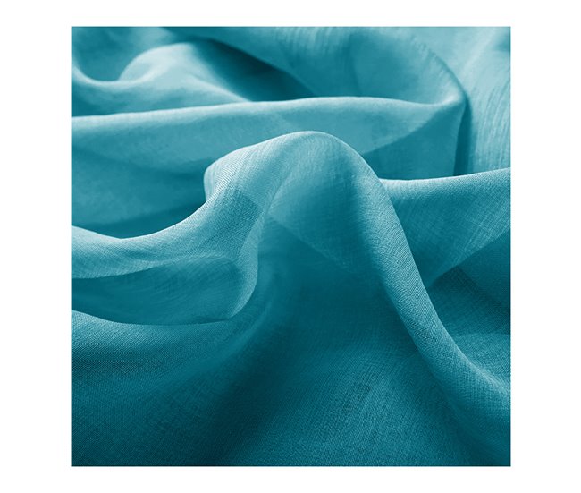  Acomoda Textil - Cortina de janela translúcida. Turquesa