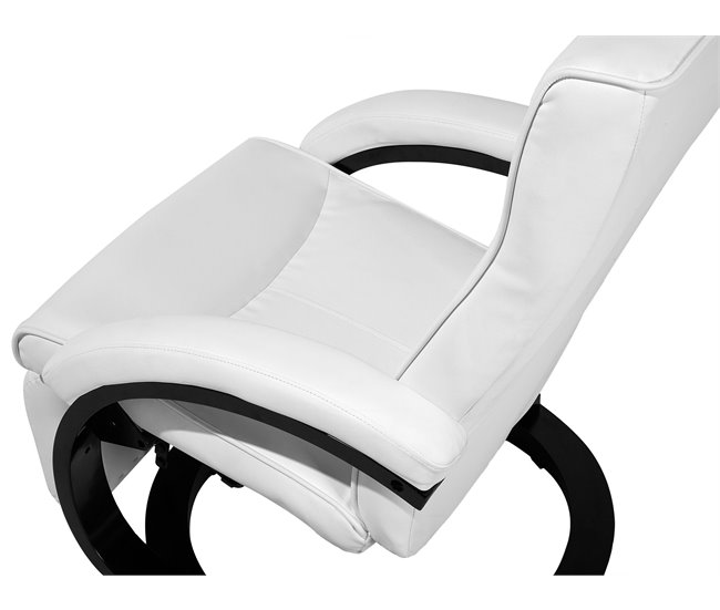 Beliani Cadeira reclinável MIGHT Branco