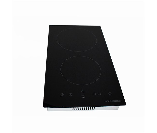 Domino Vitrocerâmico integrado 2 queimadores Touch control 30cm 3000W Preto