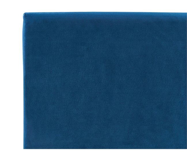 Beliani Cama com estrado Veludo FITOU 150x214 Azul