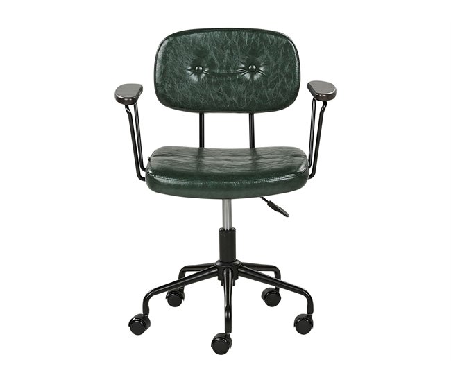 Beliani Cadeira de escritório ALGERITA Verde Escuro