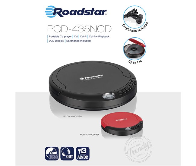 Radio CD Roadstar PCD-435NCD/BK Preto