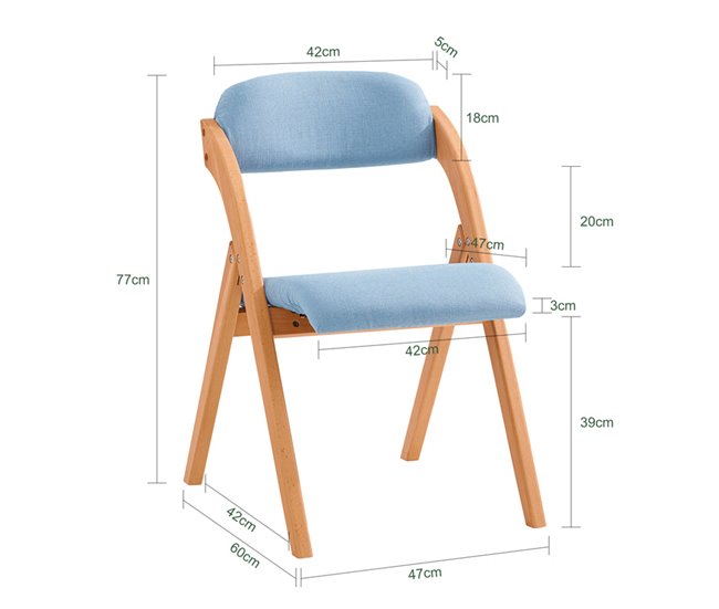 Conjunto de 2 cadeiras dobráveis FST92-BLx2 SoBuy Azul