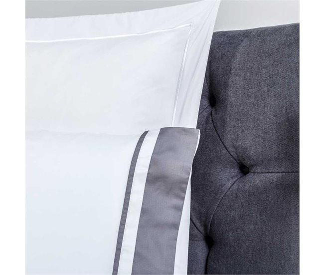  Conjunto de lençóis de cetim de algodão egípcio 300 cinzento branco Cinza