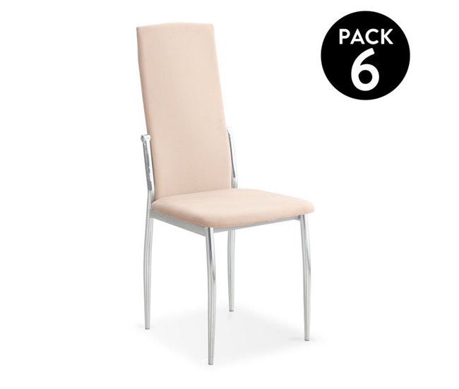  Pack 6 cadeiras Sakura Bege