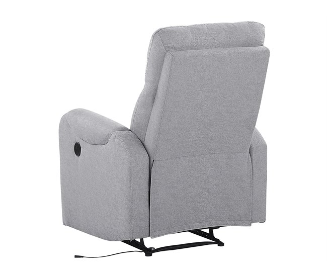 Beliani Cadeira reclinável SOMERO Cinza