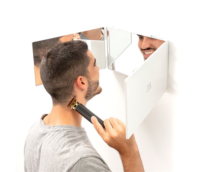 Espelho para Casa de Banho com Luz LED e Visão 360º Branco
