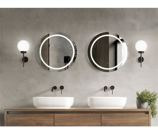 Beliani Espelho de Casa de Banho COURSEULLES GR242213181
