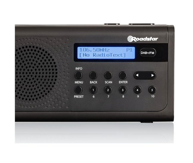 Rádio portátil Roadstar TRA-300D+BK Preto