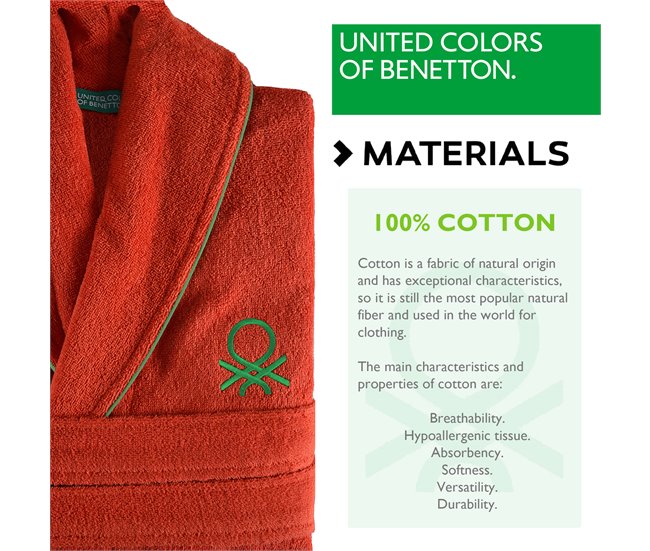 Benetton 360 GSM 100% algodão Vermelho
