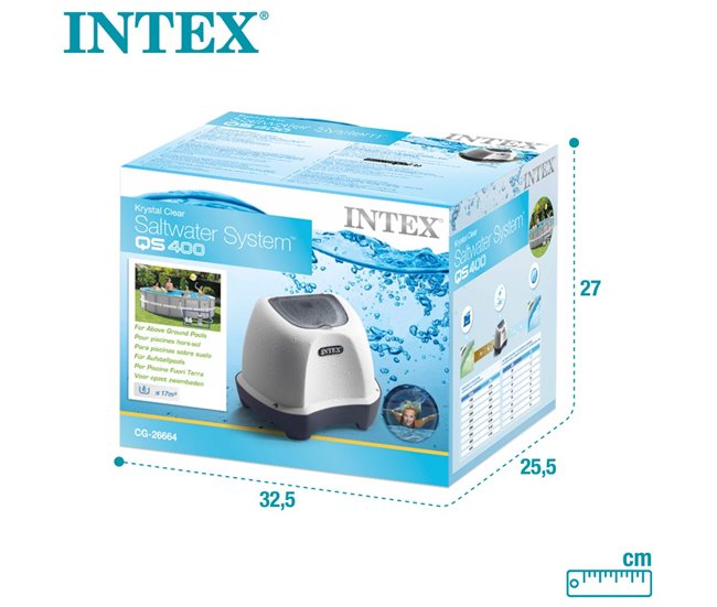 Sistema de cloração salina 4 g/h INTEX Cinza