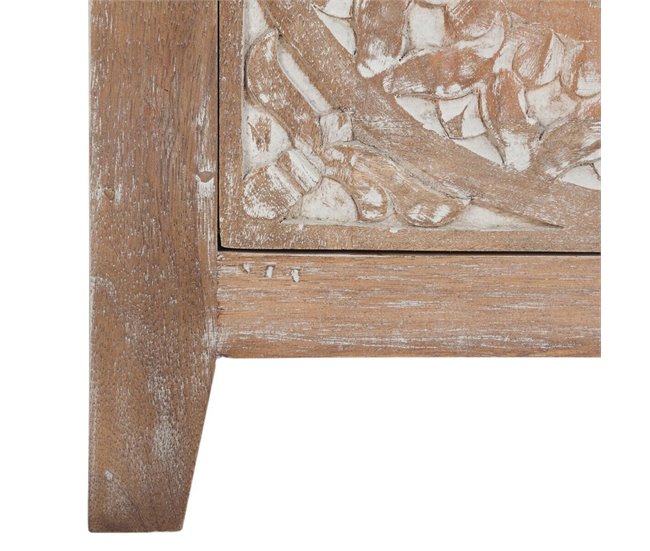 Mesa noturna em madeira esculpida com tamanho compacto 40x35 Madeira