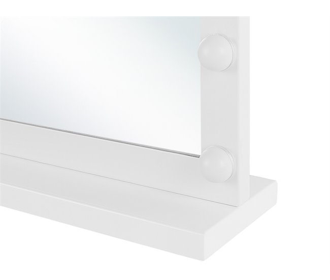 Beliani Espelho de maquilhagem BEAUVOIR 60x2 Branco