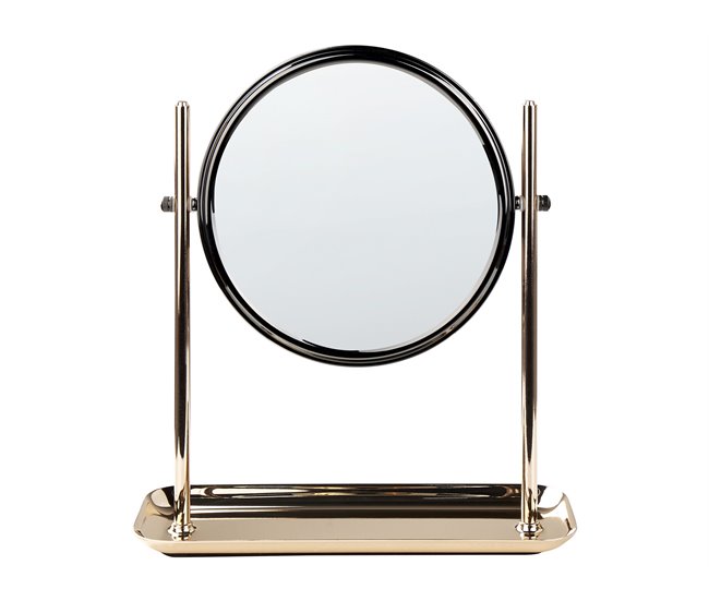 Beliani Espelho de maquilhagem FINISTERE Dourado