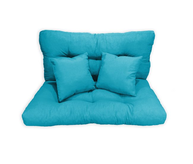  Acomoda Textil - Almofadas de sofá em paletes com capa amovível. 120x50 Azul