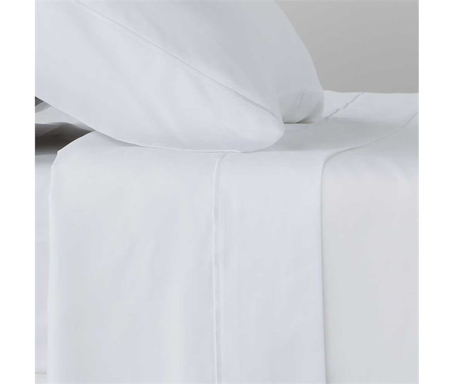  Conjunto de roupa de cama 100% bambu orgânico branco Branco
