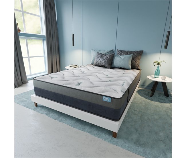 Colchão Dream Confort HR Viscogel Excellence Titanium 28 cm 9  Zonas de Conforto | Termo-Regulação | Lado Inverno / Verão | Alta Firmeza 