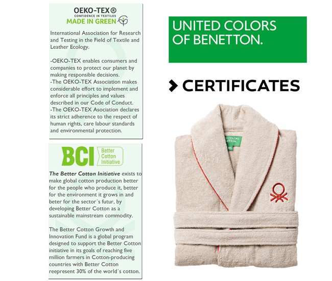 Benetton 360 GSM 100% algodão Bege