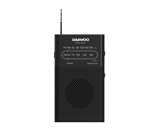 Rádio portátil DW1027 Daewoo, com alto-falante. Branco