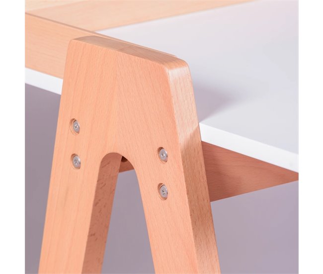 Mesa minimalista de madeira - Pop 123x53 Branco
