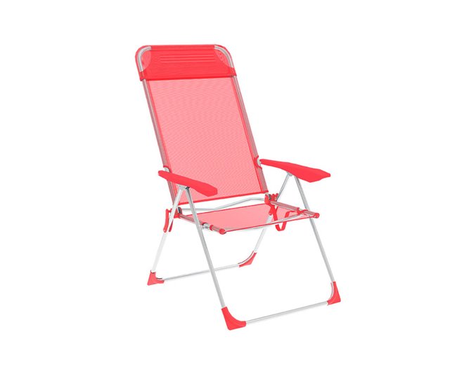 Cadeira de Campismo Acolchoada Rosa