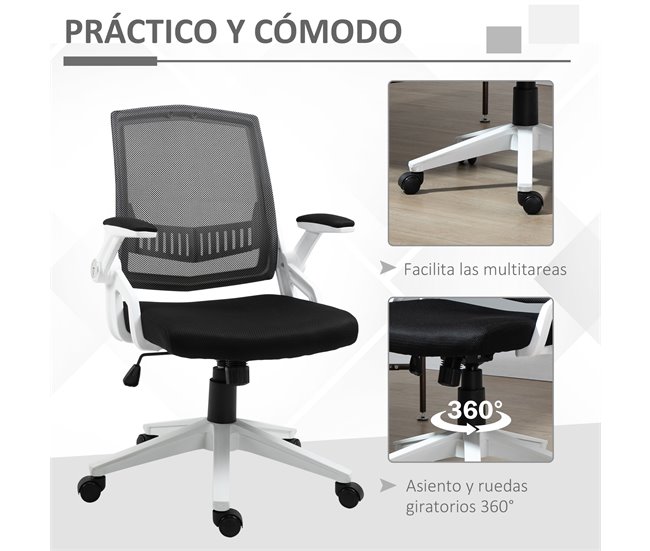 Cadeira de escritório Vinsetto 921-518 Preto