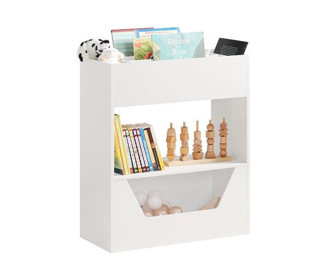 Estante para livros e brinquedos para crianças KMB51-W SoBuy Branco