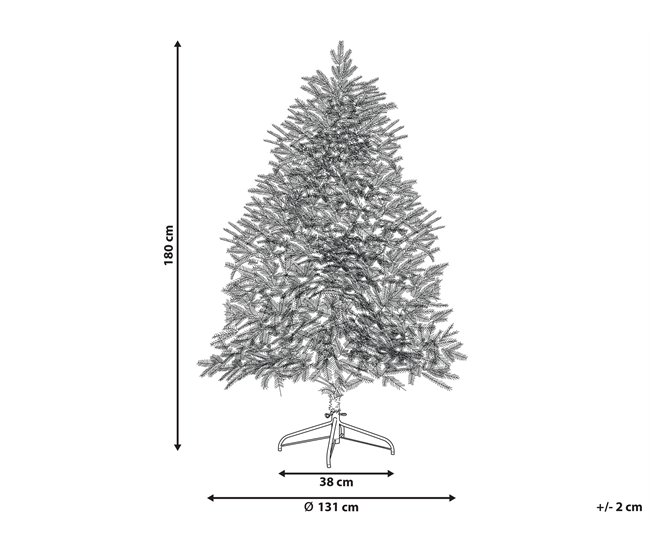 Beliani Árvore de Natal BRISCO Branco