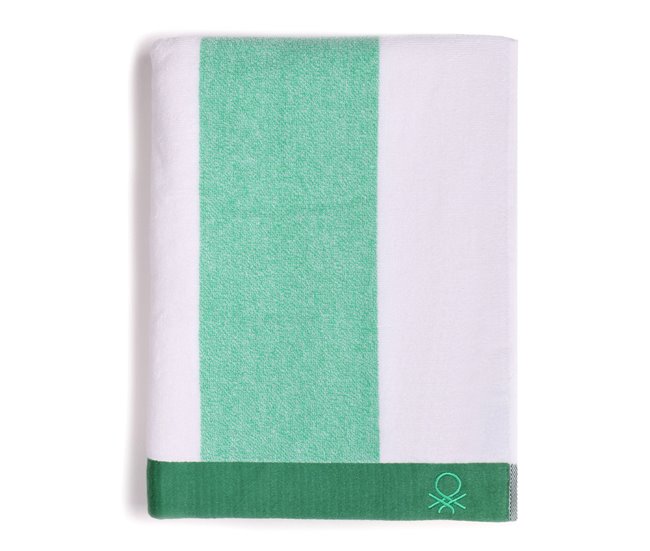 Conjunto de 2 toalhas de praia felpudas 100% algodão Verde