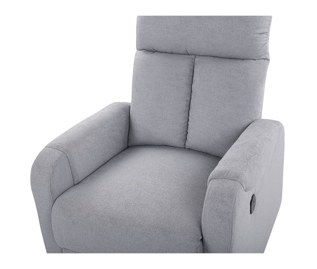 Beliani Cadeira reclinável SOMERO Cinza