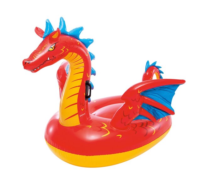 Flutuador de piscina dragão c/alças INTEX Vermelho