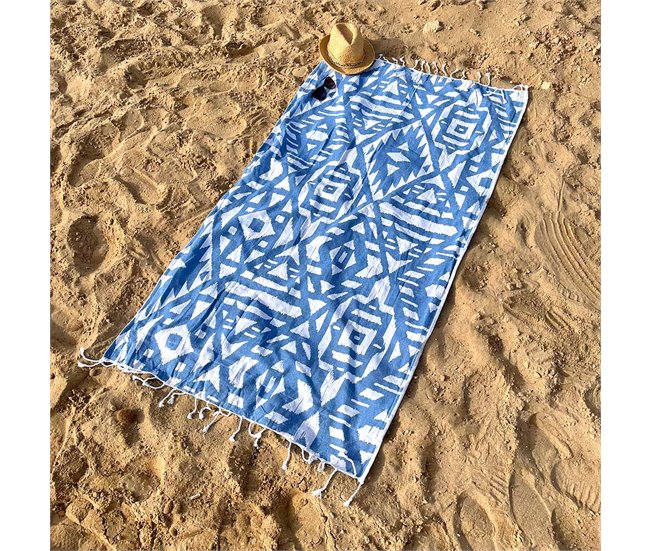 Toalha pareo de praia ETNIC Azul